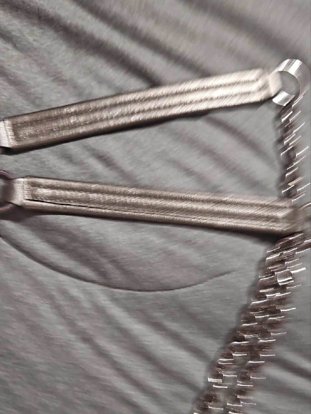 Chain-Handle Shoulder Bag in Metallic Gray - Picture 13 of 14